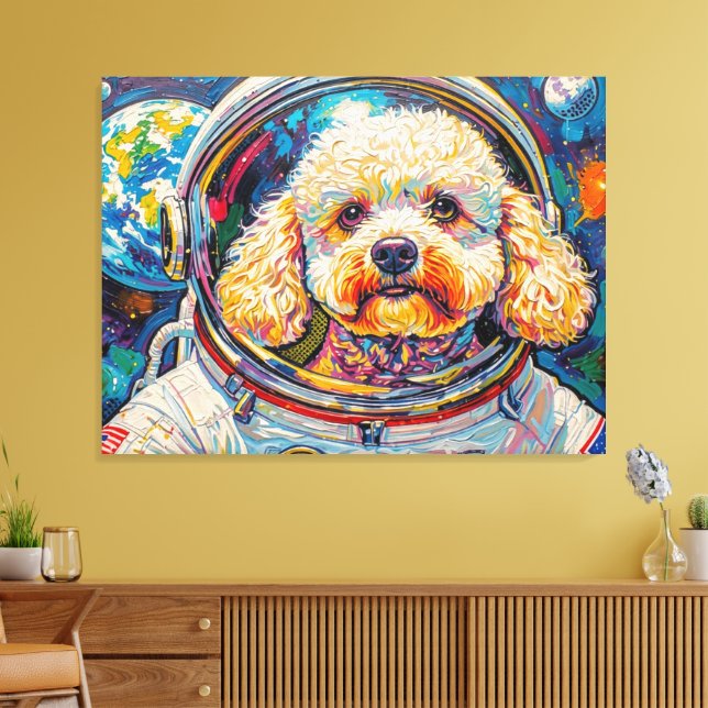 TOILE CHIENS DANS L'ESPACE-CANICHE 20 (Insitu(Salon))