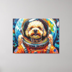 TOILE CHIENS DANS L'ESPACE-CANICHE 8