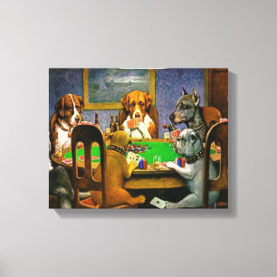 Toile Chiens jouant au poker