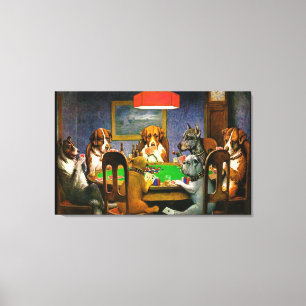 Toile Chiens jouant Poker Wall Art
