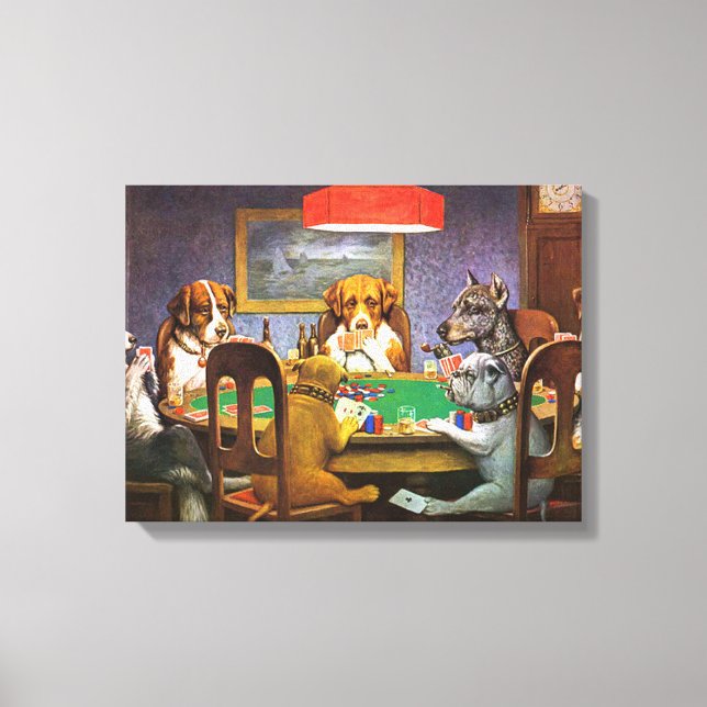 Toile Chiens Jouer Poker Un Ami Dans Le Besoin (Recto)