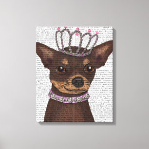 Toile Chihuahua Brown Et Tiara