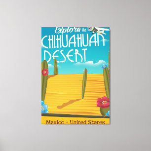 Toile Chihuahuan Desert USA Mexique poster de voyage