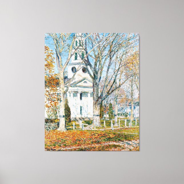 Toile Childe Hassam, église à Old Lyme, (Recto)
