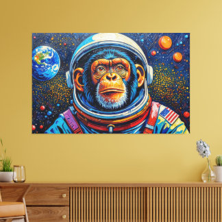 TOILE CHIMPANZEE IN SPACE-2