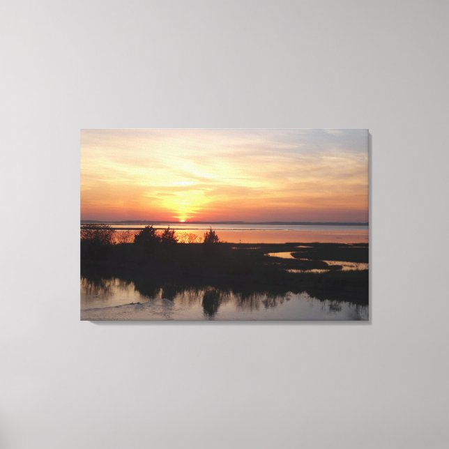 Toile Chincoteague Sunset II Virginia Paysage (Recto)