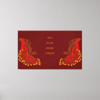 Chine Dragon rouge et or design