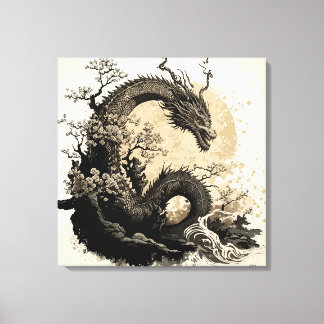Toile Chinese dragon 2