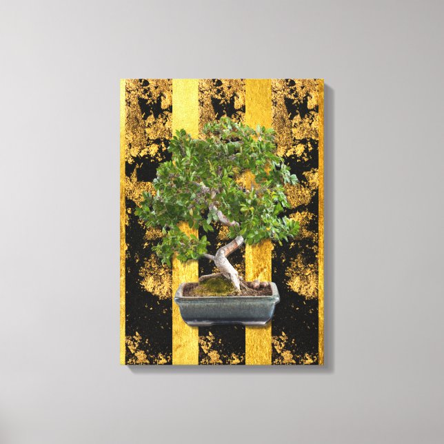 Toile Chinois Asiatique Bonsai Arbre Étitré Canvas Impri (Recto)