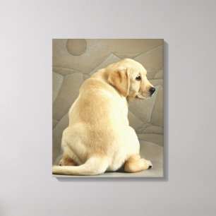 Toile Chiot de récupération du Labrador jaune