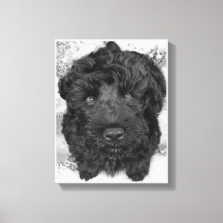 Toile Chiot russe Terrier noir