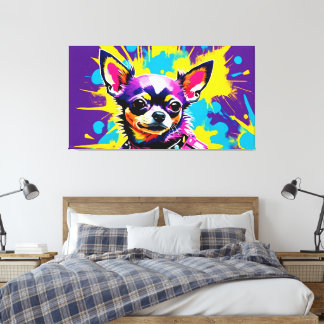 TOILE CHIUAHUA POPART ABSTRAIT