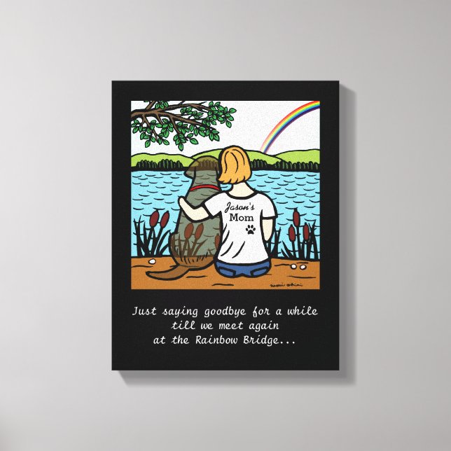 Toile Chocolat Labrador Angel and Mom Canvas (Recto)