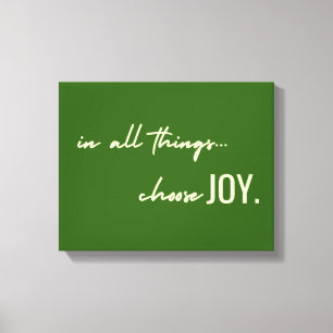 Toile choisissez la joie. en toutes choses. Peinture mur