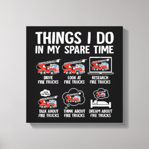 Toile Choses que je fais dans mon temps libre Camions de