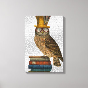Toile Chouette dans les livres