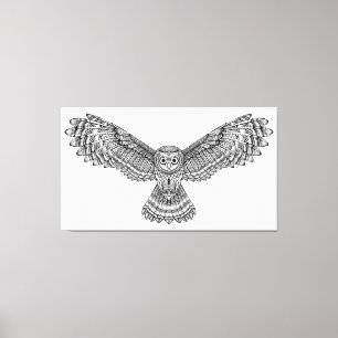 Toile Chouette volante Zendoodle 6
