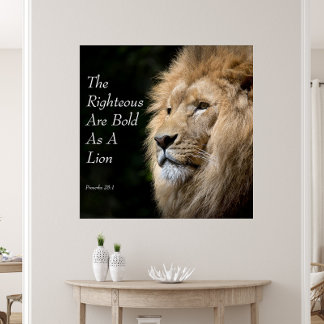 Toile Christian Art, Bold as a Lion, Prov. 28 - 1