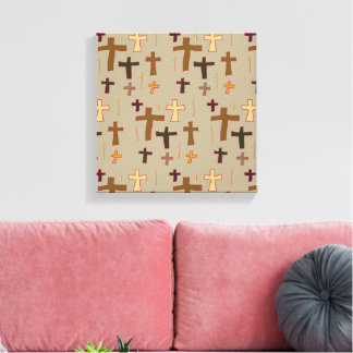 Toile Christian Crosses on Neutral background