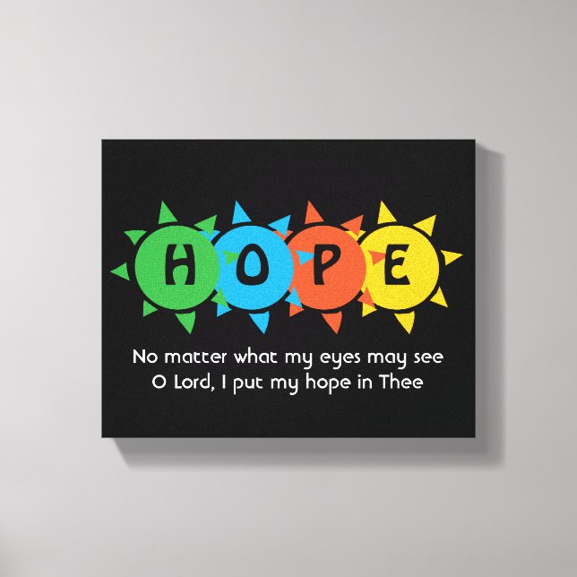 Toile Christian HOPE Encouragement PERSONNALISABLE (Recto)
