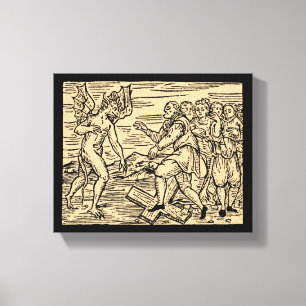 Toile Christianisme 8x10 de rejet des sorcières de Sata