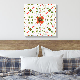 Toile Christmas Ladybug Red, Green, and White
