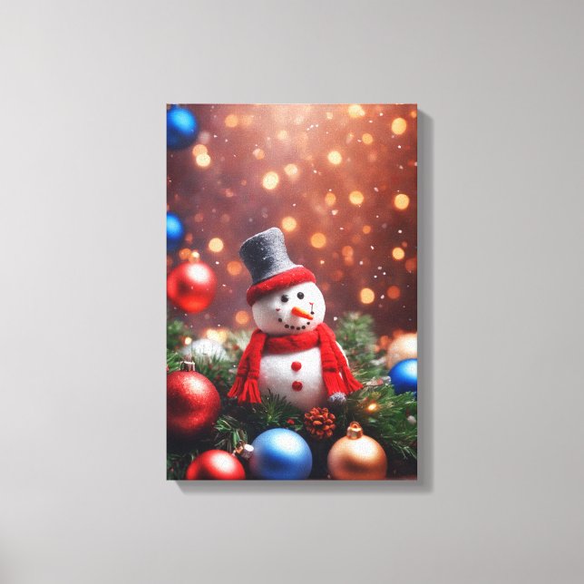 Toile Christmas Snowman (Recto)