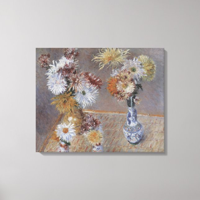 Toile Chrysanthèmes par Gustave Caillebotte (Recto)