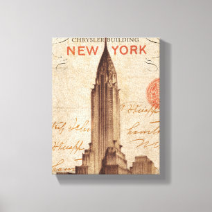 Toile Chrysler vintage construisant à New York