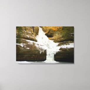 Toile Chutes de cèdre en hiver, Hocking Hills, Ohio