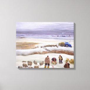 Toile Chutes de neige d'hiver