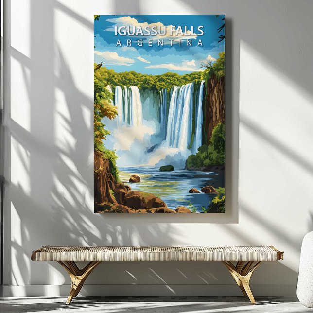 Toile Chutes d'Iguazu Argentine Décoration murale sur to (Iguazu Falls Argentina Canvas Wall Decor | Canvas by TinkPrints.)