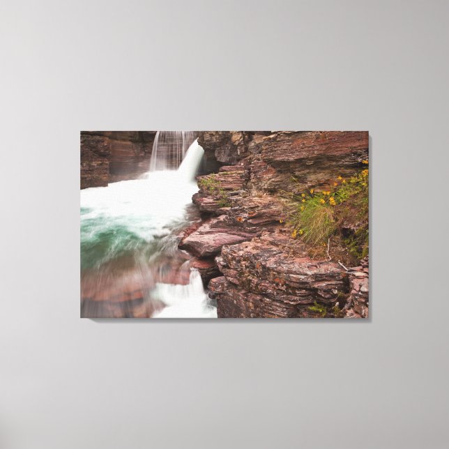 Toile Chutes St Mary dans le parc national des Glaciers  (Recto)
