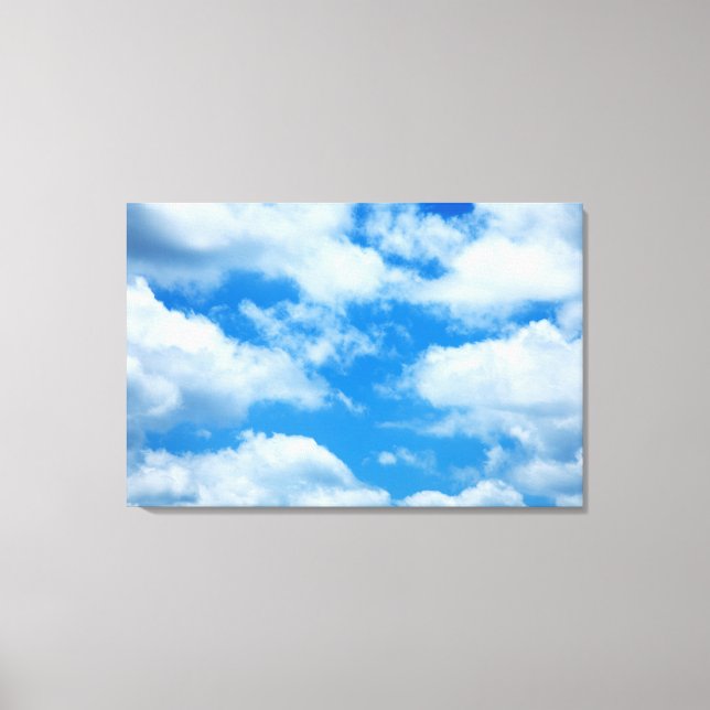 Toile Ciel bleu nuages blancs Ciel céleste Arrière - pla (Recto)