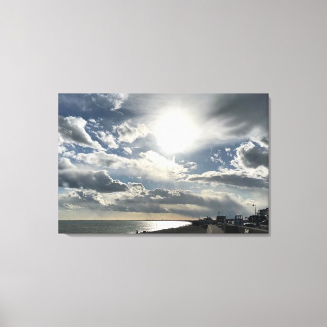 Toile Ciel Turbulent Au-Dessus De Hythe Bay Kent. (Recto)