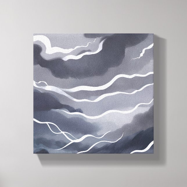 Toile Ciels orageux | Aquarelle foncée (Recto)