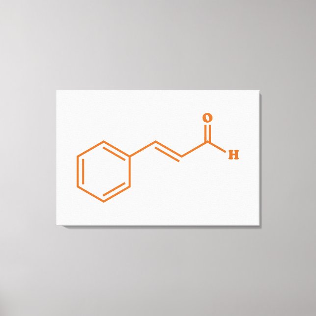 Toile Cinnamon Cinnamaldéhyde Formule chimique moléculai (Recto)