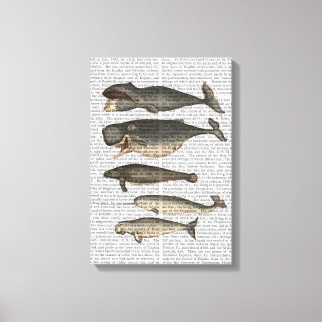 Toile Cinq baleines Vintages (Recto)