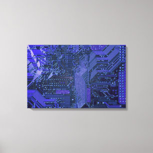 Toile Circuit imprimé électronique technologie art cyber