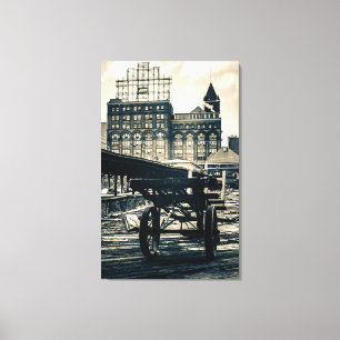 Toile CIRR Central Station Chicago Railroad Train 1960
