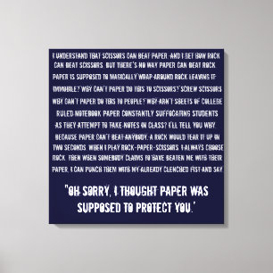 Toile Ciseaux de papier de roche