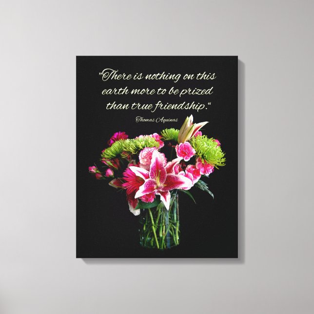 Toile Citation d'amitié de Bouquet Stargazer (Recto)