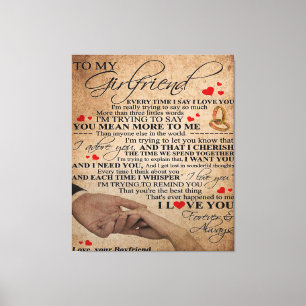 Toile Citation d'amour pour amie Cadeau Décor