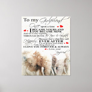 Toile Citation d'amour pour amie   Cadeau Décor