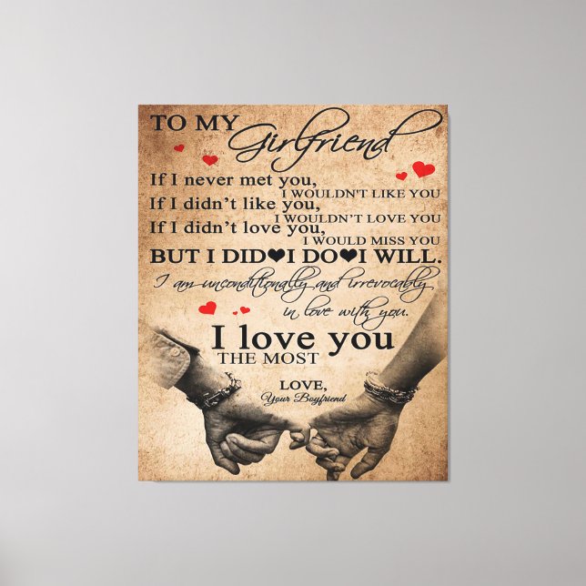 Toile Citation d'amour pour amie | Don de devis amusants (Recto)