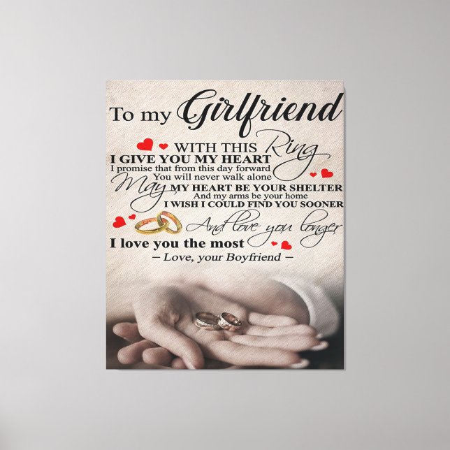 Toile Citation d'amour pour amie | Meilleur Cadeau Pour  (Recto)