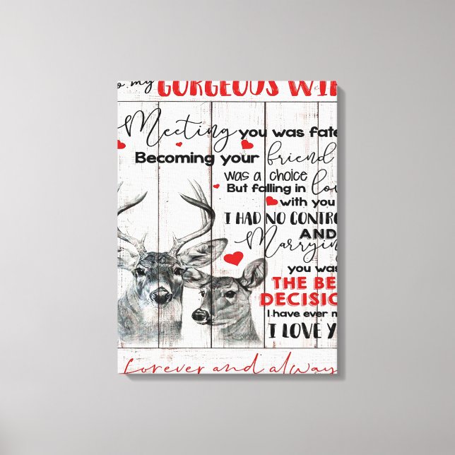 Toile Citation D'Amour Pour L'Anniversaire De La Femme,  (Recto)
