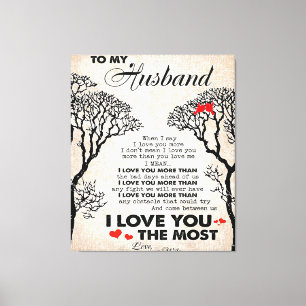 Toile Citation D'Amour Pour L'Idée Cadeau Du Mari, Anniv