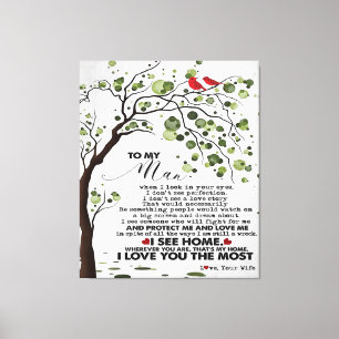 Toile Citation d'amour pour mari   À Mon Cadeau Homme