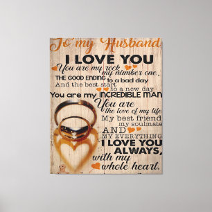 Toile Citation d'amour pour mari   Cadeau mignon pour pe